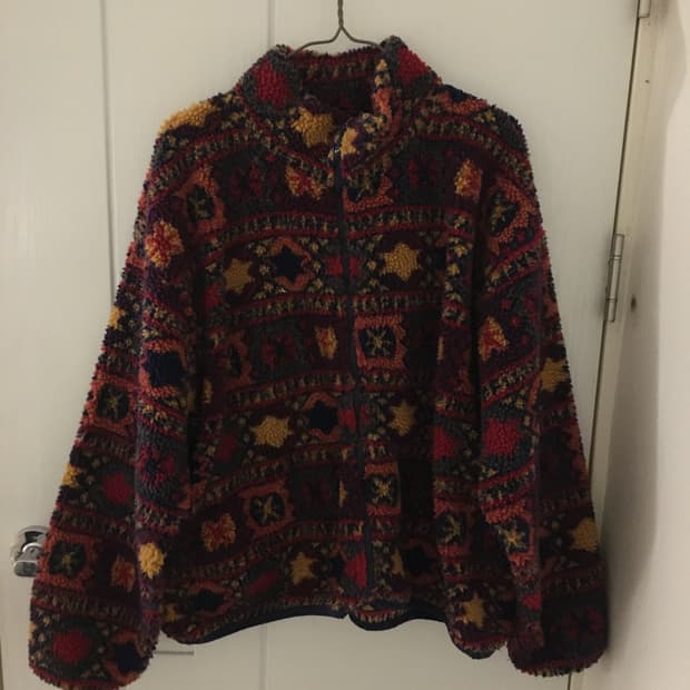 빈티지 노르딕 패턴 후리스