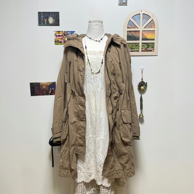 모리걸 브라운 야상