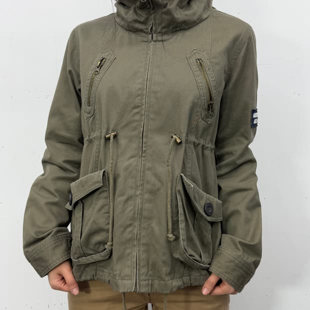 High-neck military jacket