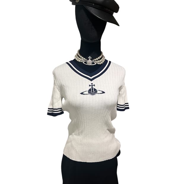 뉴진스 하니 착용) 비비안웨스트우드 orb 니트탑