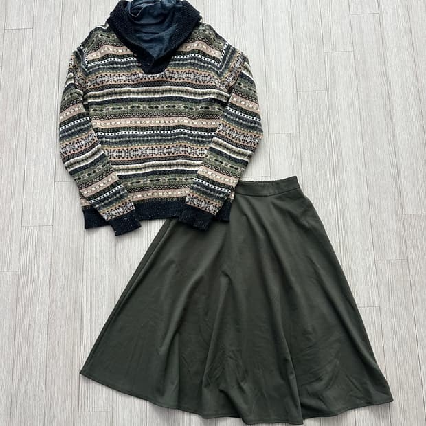 jpn 하구미 웨스턴 괴짜 키치 핀터깔 레이어드 코디세트