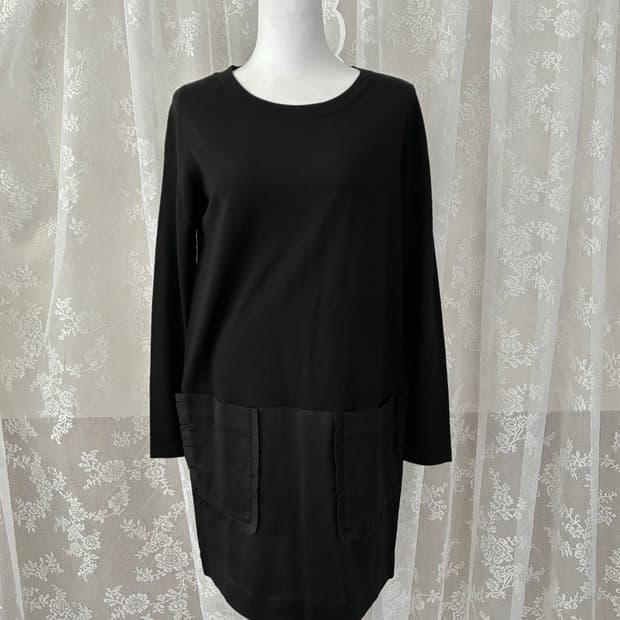 S) 코스 COS 프릴 포켓 원피스 블랙