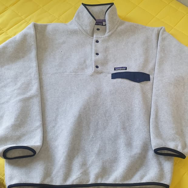 파타고니아 헤비웨이트 신칠라 스냅티 풀오버 오트밀헤더  M