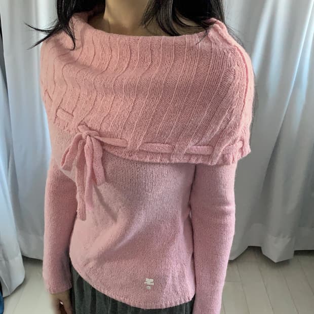 courreges off-shoulder kint