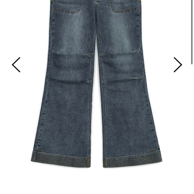 [ 허그유어스킨 ] 세미부츠컷 데님팬츠 블루 - S