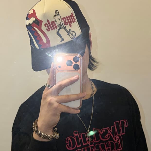 HystericGlamour × RollingStones mesh cap