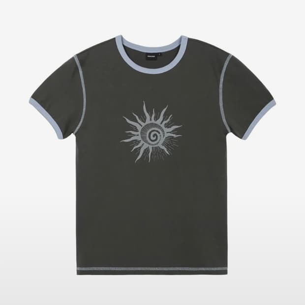 아캄 반팔 Cracked Sun Ringer Top 1사이즈