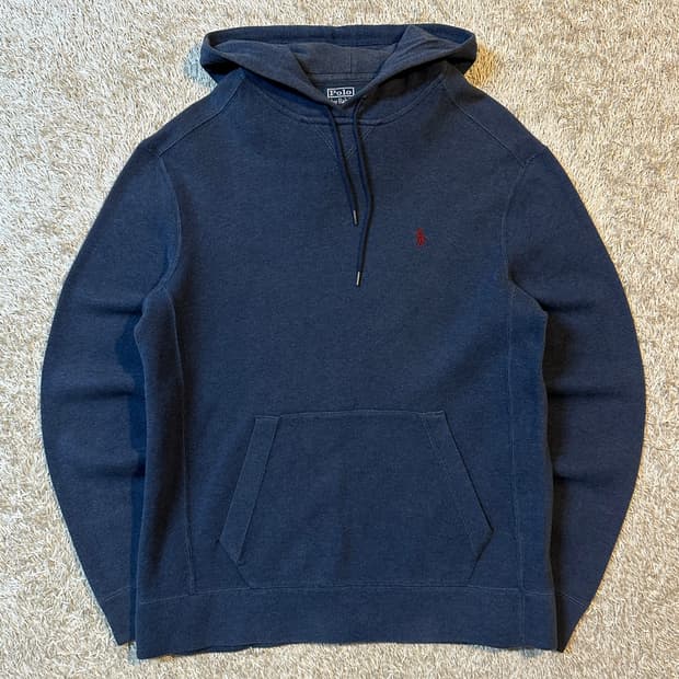 폴로 랄프로렌 POLO 버건디포니 니트 후드티 블루