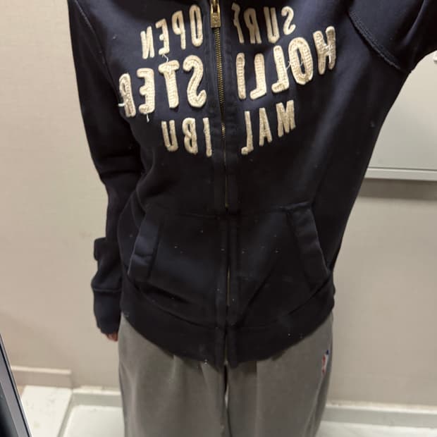 홀리스터 네이비 후드집업 m