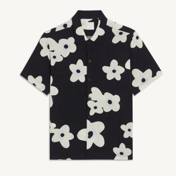 산드로 옴므 블룸 플로럴 반팔셔츠 