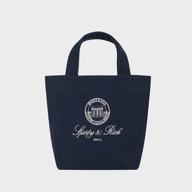 스포티앤리치 서울 익스클루시브 미니 토트백 네이비