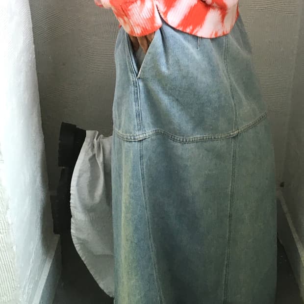 MM6 메종마르지엘라 연청 데님 롱 스커트