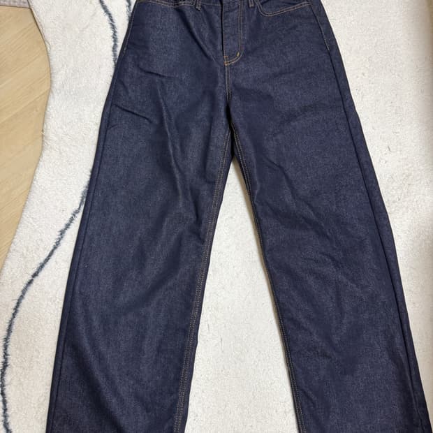 블랙업 생지데님 와이드팬츠 m