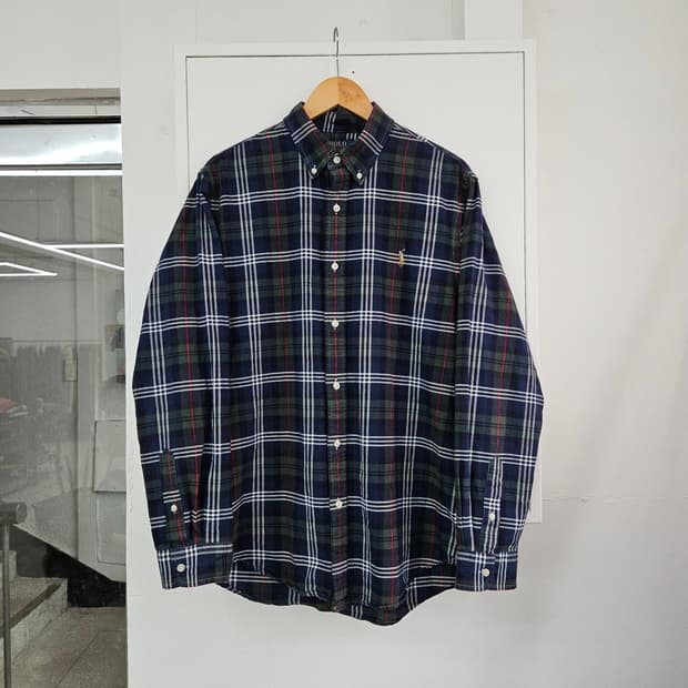 폴로 랄프로렌 체크 셔츠 신형 QR L