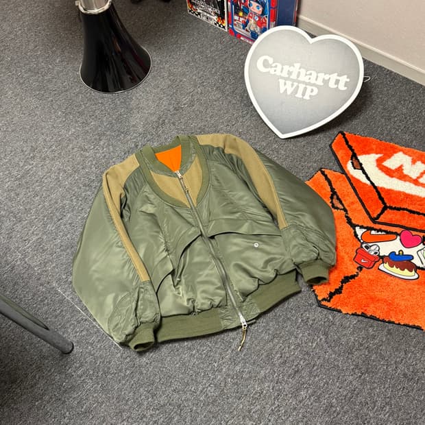 [46] 솔로이스트 14AW 이중봄버 자켓 올리브