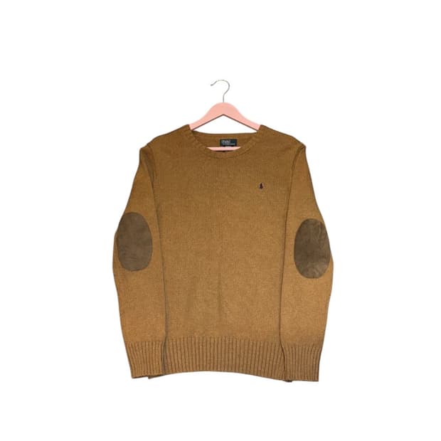 폴로 랄프로렌 엘보우 레더패치 니트 스웨터