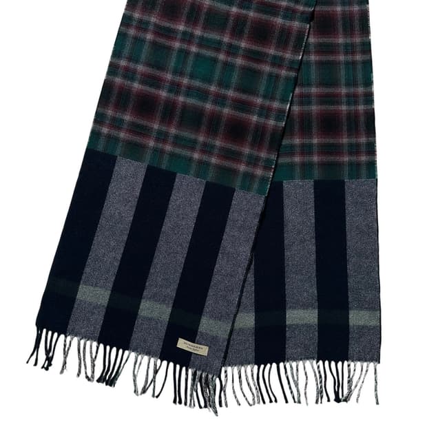 버버리 플레이드 체크 스트라이프 울 머플러 목도리