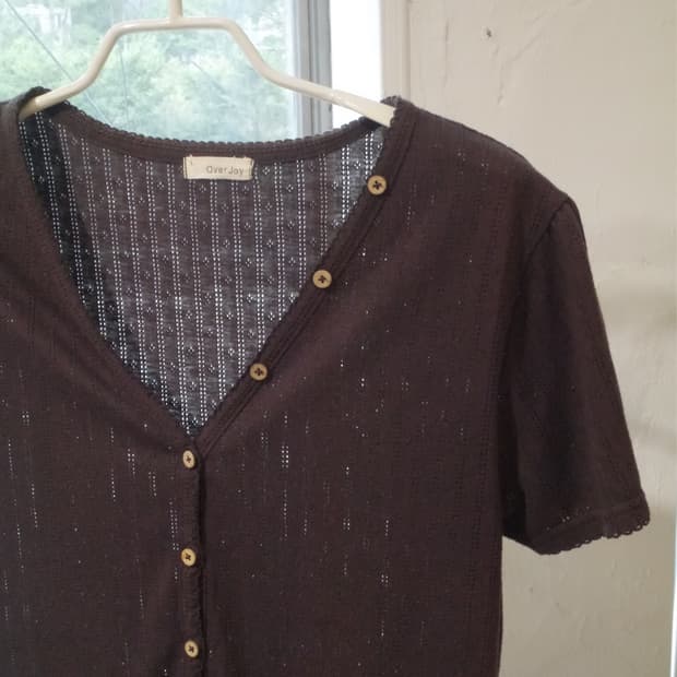 OVERJOY_ button detail cardigan
