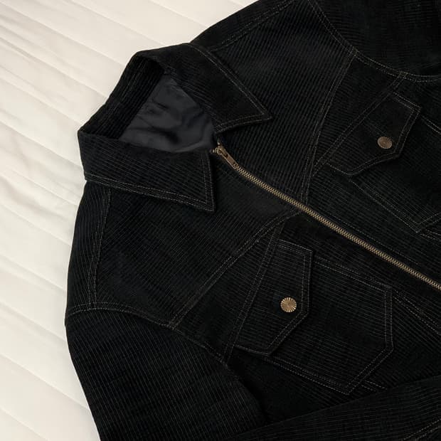 [46] 엘무드 로데오 트러커 블루종 자켓 빈티지 블랙