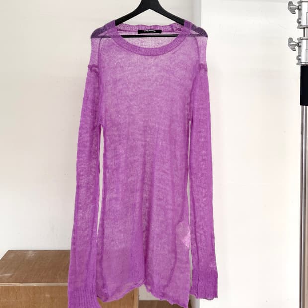 준야 와타나베 라일락 루스 위브 니트