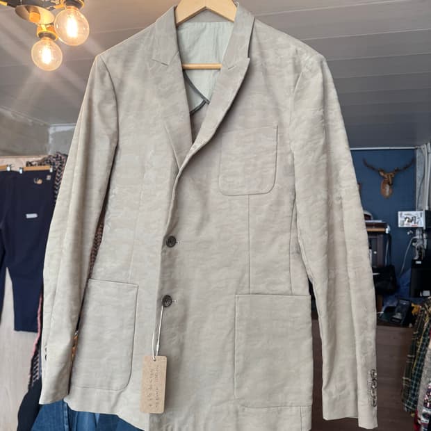 솔리드 옴므 카모 블레이저