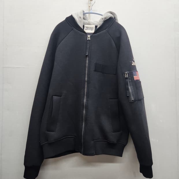 지프 JEEP 성조기 사이드포켓 후드집업 100(XL)