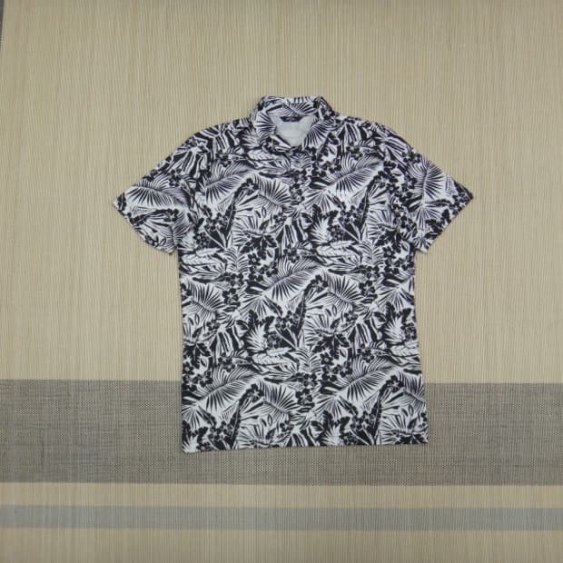 (100) 캘러웨이 골프 플라워 카라 반팔 스판 티셔츠