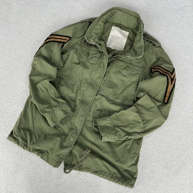 데님앤서플라이 폴로 밀리터리 카키 야상 자켓 L