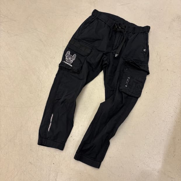 라이프워크 블랙 카고 조거팬츠