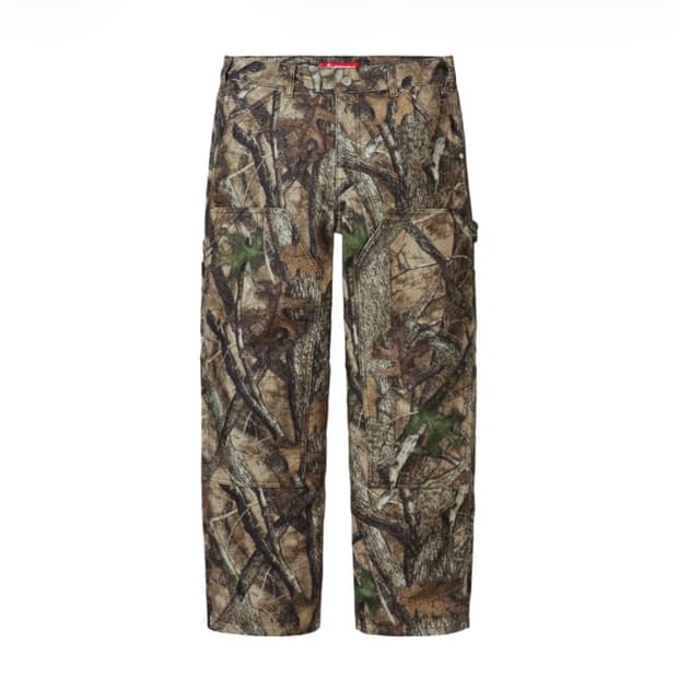 슈프림 몰스킨 더블니 트리카모 팬츠 32