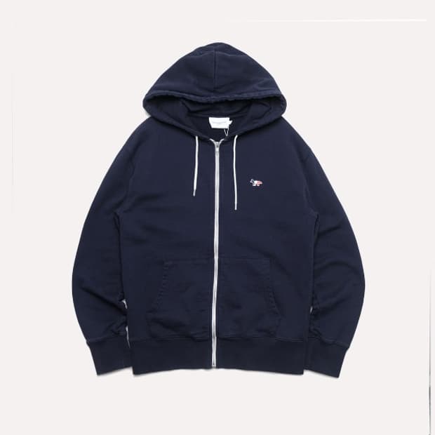 23fw tricolor fox hood zip up