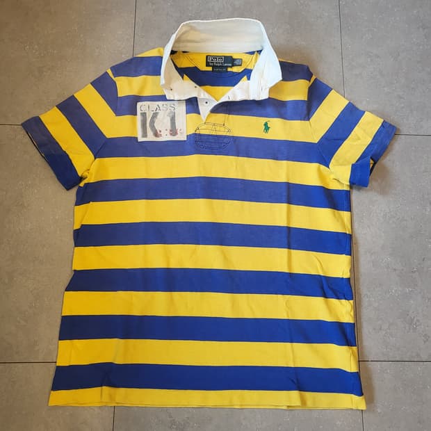폴로 랄프로렌 스트라이프 럭비티 L 새상품