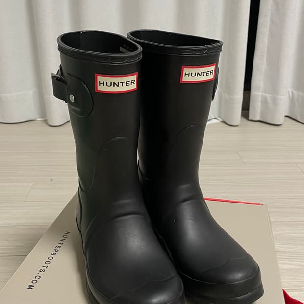 [220] 헌터 오리지널 쇼트 레인 부츠 블랙