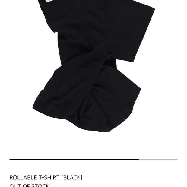 ROLLABLE T-SHIRT [BLACK]