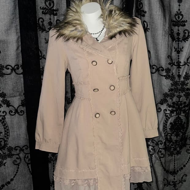brown lovely trench coat