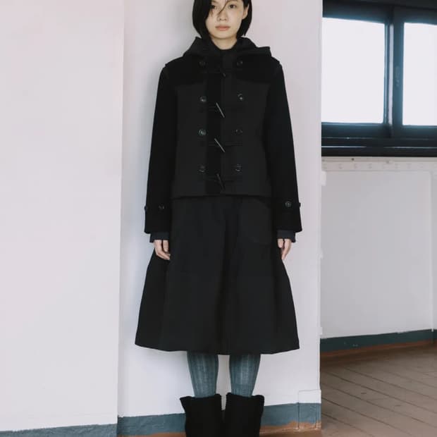 오헤시오 OHESHIO 패디드 밴딩 포켓 스커트(블랙)