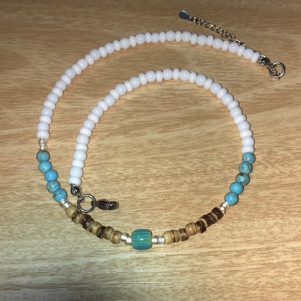 원석 비즈 목걸이