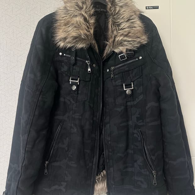 In the attic 00s archive black camo fur