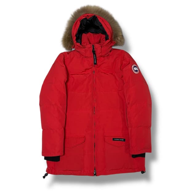 Canada Goose 정품 익스페디션 코요테 퍼 레드 파카 여성 패딩