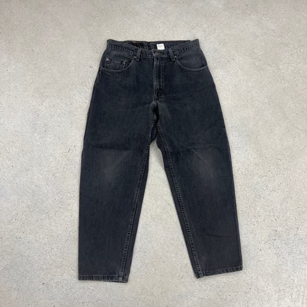리바이스 90s 560 오렌지탭 블랙 데님 팬츠 / 33 x 28