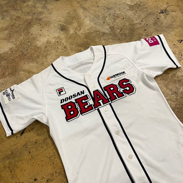 [정품] 두산 베어스 휠라 유니폼 52 김재호 마킹 b16