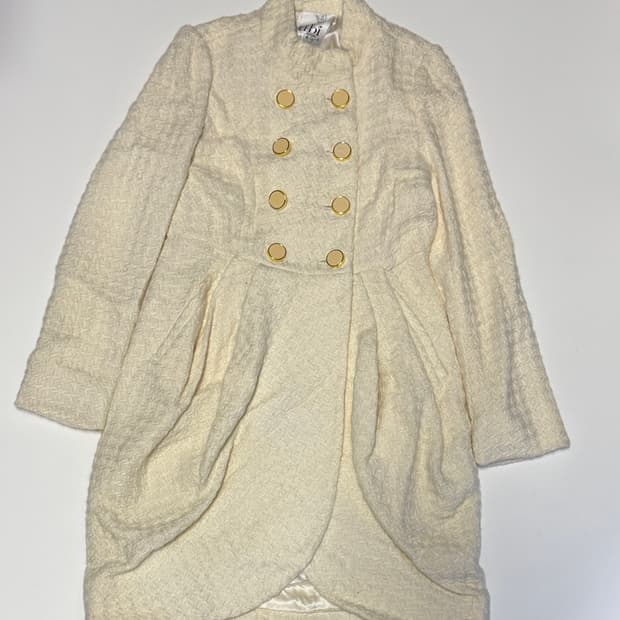 여성 Tibi 티비 비건울 트위드 금장 원피스