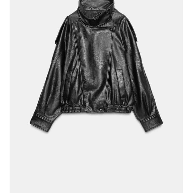 1회 실착 새상품 @@ 자라 페이드 레더 점퍼 