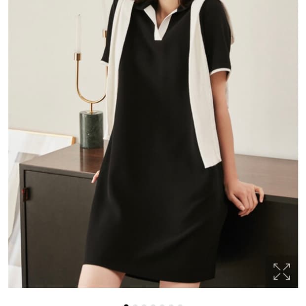 프론트로우 원피스 드라마 라이트 미니 드레스