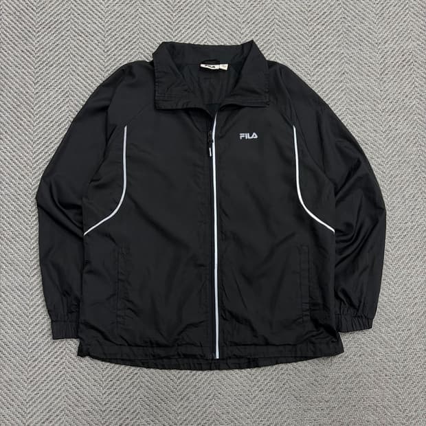 휠라 로고 베이직 바람막이 v1818 