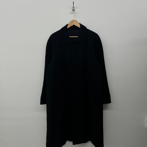 캐시미어 100% 블랙 롱 코트