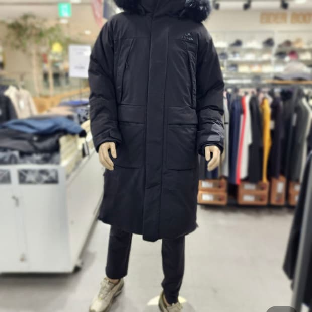 [새상품] 아이더 이누이트 고어 윈드스토퍼 구스다운 롱패딩 블랙 XL