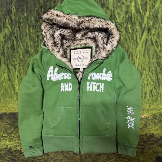 아베크롬비 울프죠 퍼 후드집업 y2k 갸루