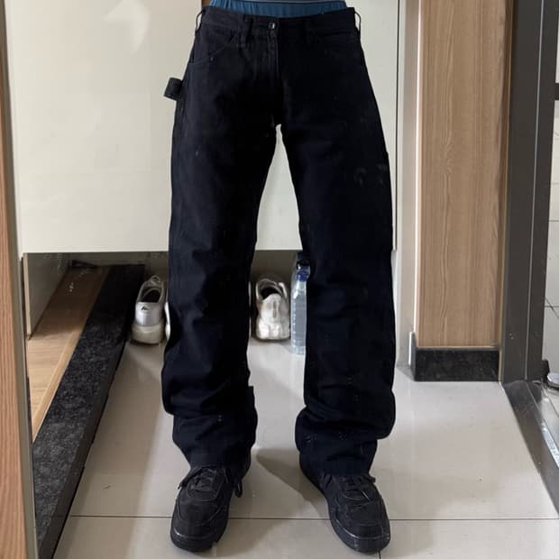 꼼데가르송 옴므 카펜터 팬츠 블랙