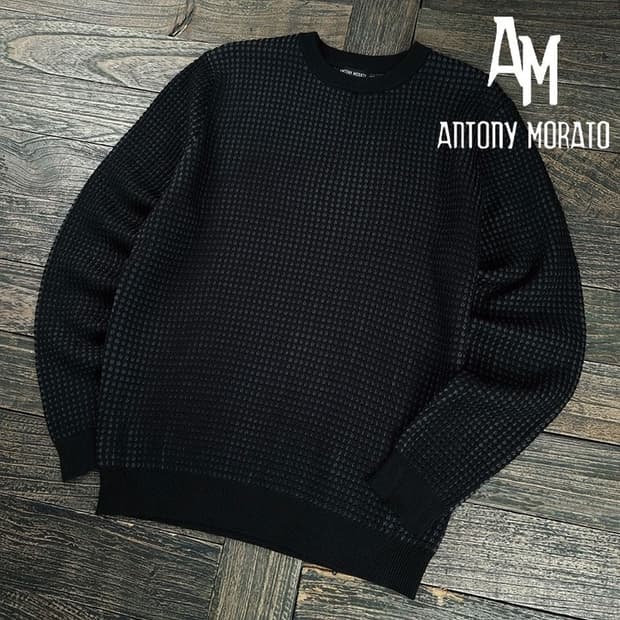 [안토니모라토] 라운드넥 와플 니트 M19897